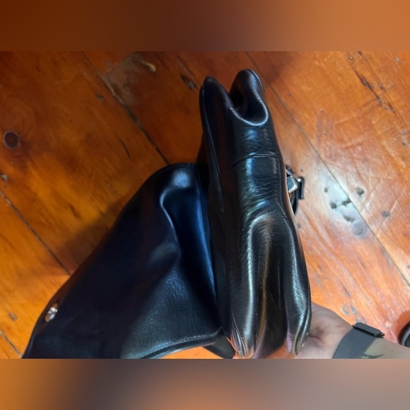 Leather black messenger crossbody Korean vintage boutique - Picture 12 of 14